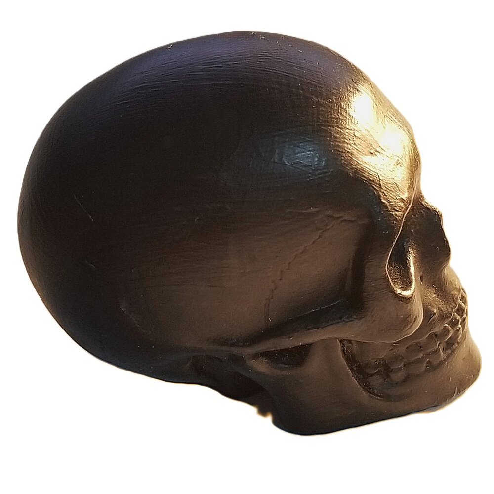 Mini Black Resin Skull Head Sculpture Modern Skull Art Home Decor for Edgy Style - Picture 6 of 12